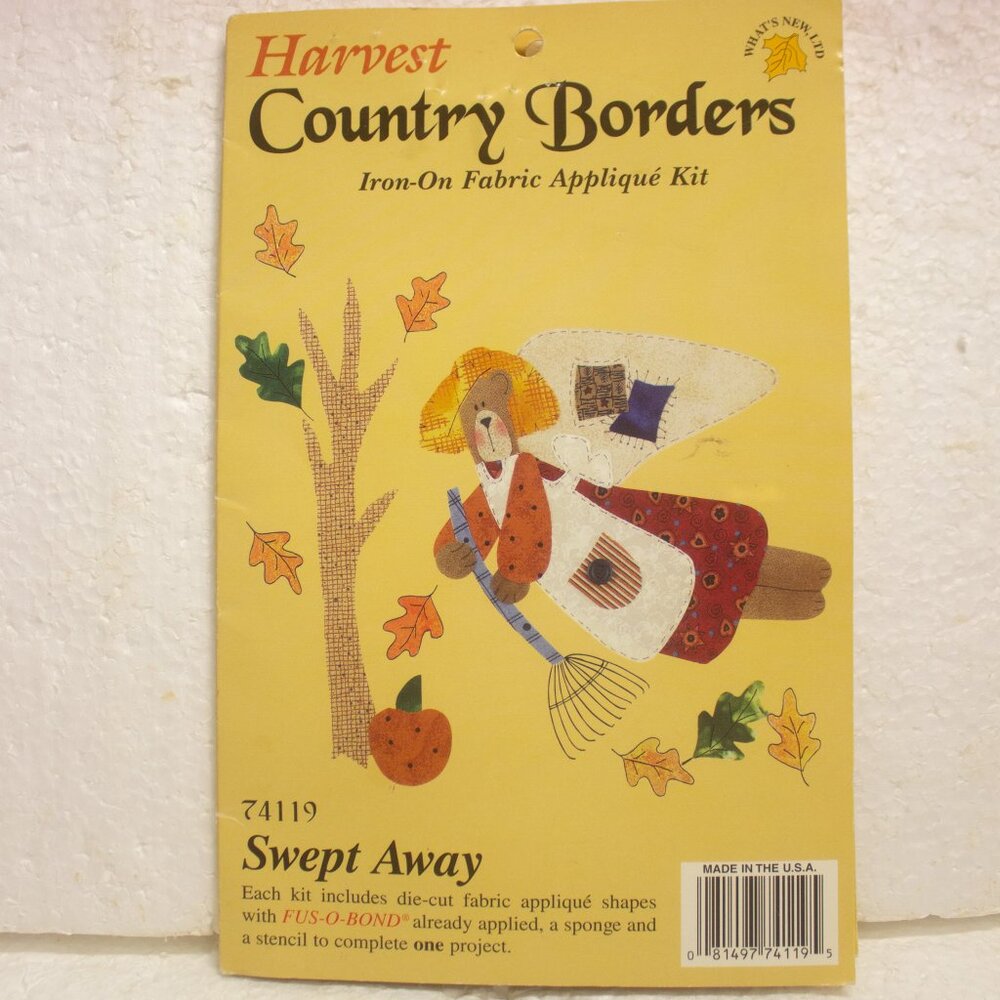 Harvest Country Borders Iron-on Fabric Applique Kit Swept Away 74119 New